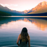 Woman at lake